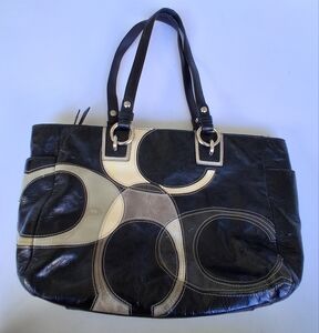 Stylish Black and Cream Tote Bag
